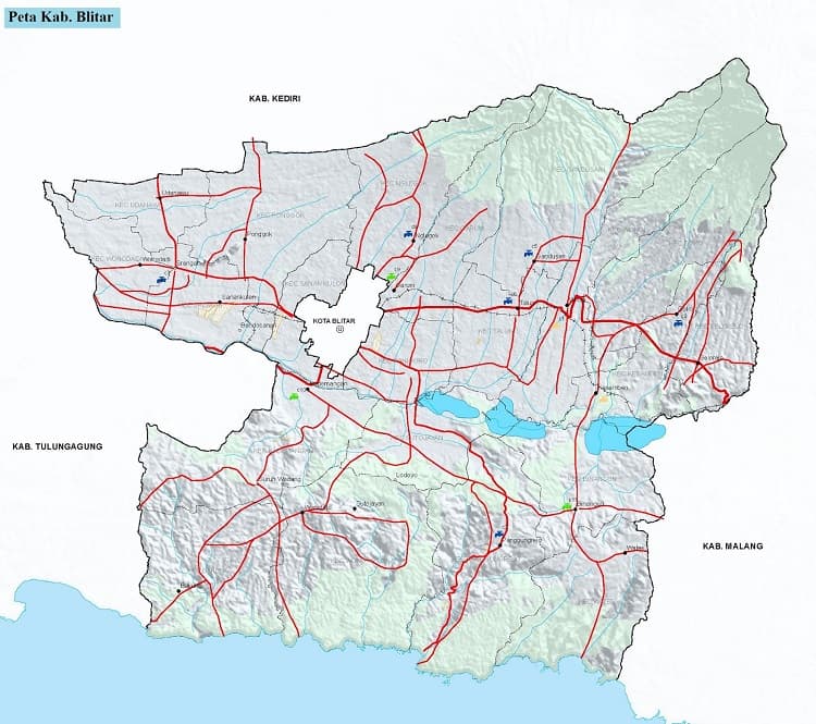 Peta Jalan Kabupaten Blitar