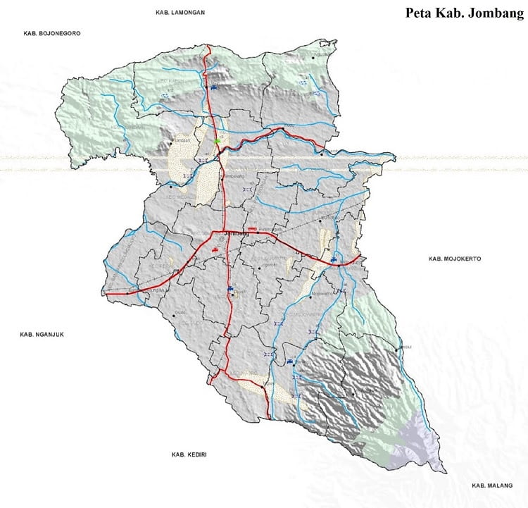 Peta Jalan Kabupaten Jombang