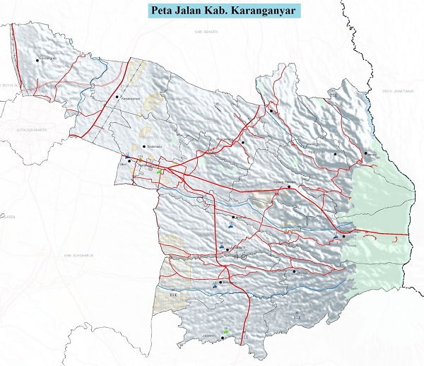 Peta Jalan Kabupaten Karanganyar