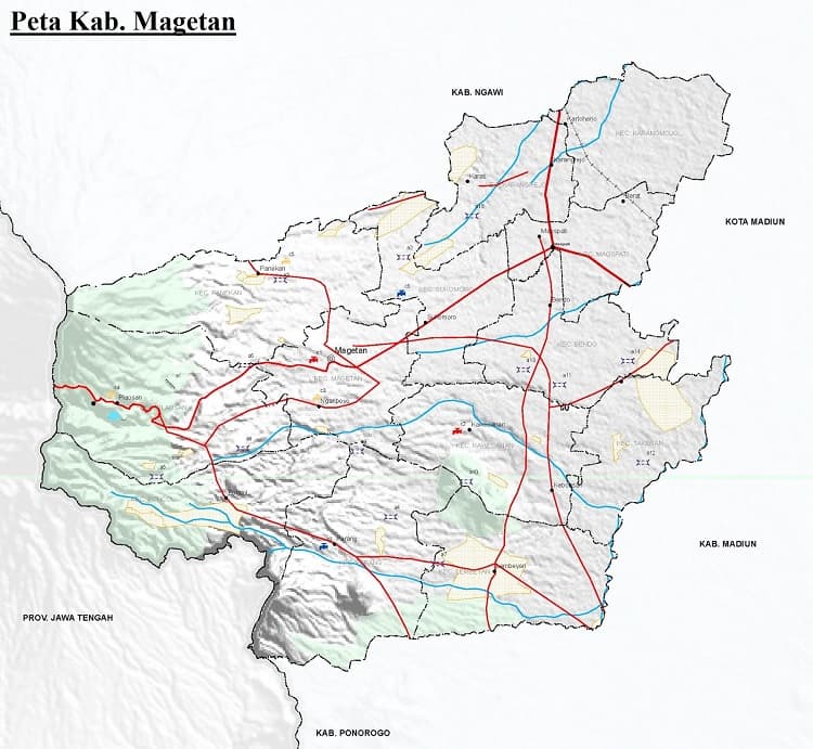 Peta Jalan Kabupaten Magetan
