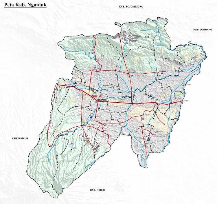 Peta Jalan Kabupaten Nganjuk