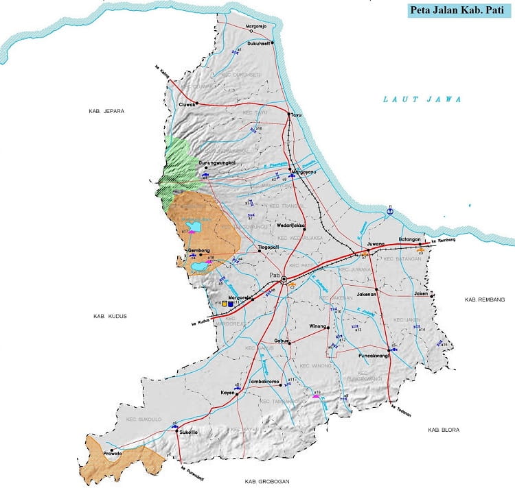 Peta Jalan Kabupaten Pati HD