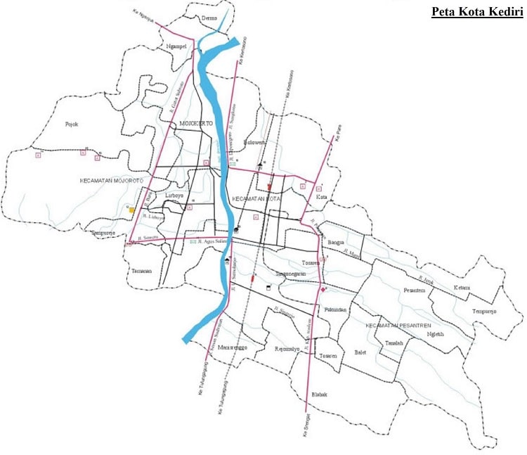 Peta Jalan Kota Kediri