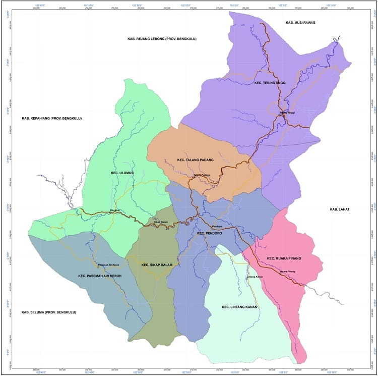 Peta Kabupaten Empat Lawang