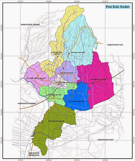 Peta Kabupaten Kudus Jawa Tengah