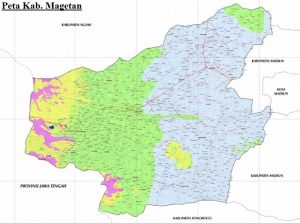 Peta Kabupaten Magetan, Jawa Timur Lengkap Terbaru HD