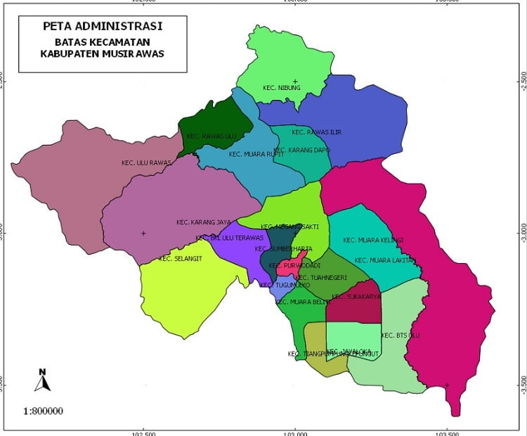 Peta Kabupaten Musi Rawas