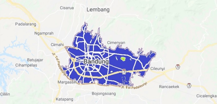 Peta Kota Bandung Jawa Barat