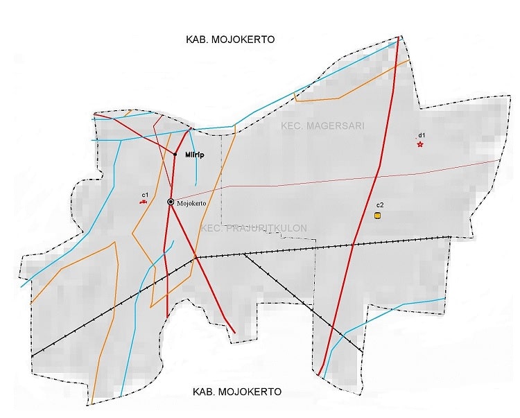 Peta Kota Mojokerto