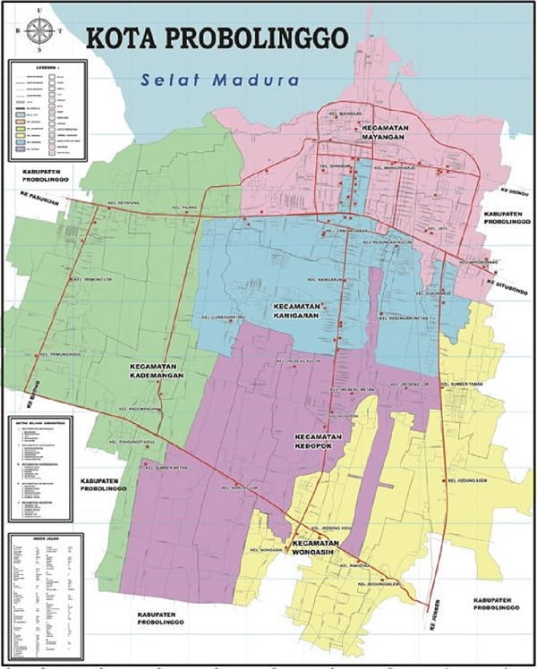Peta Kota Probolinggo