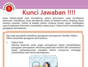 Kunci Jawaban Tema 2 Kelas 5 Halaman 51 53 54 55 56 Subtema 2 Pentingnya Udara Bersih Bagi Pernapasan Pembelajaran 1