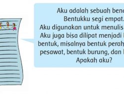 Jawablah Pertanyaan Berikut dengan Tulisan Tegak Bersambung! Benda Apakah yang Dimaksud? Kelas 2 Halaman 20