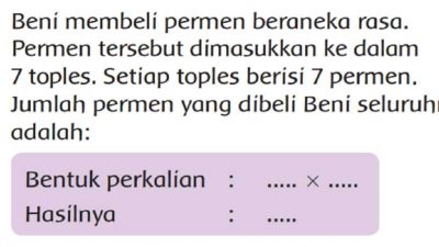 Beni Membeli Permen Beraneka Rasa, Permen Tersebut Dimasukkan ke Dalam 7 Toples
