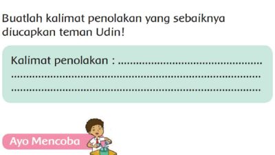 Buatlah Kalimat Penolakan yang Sebaiknya Diucapkan Teman Udin