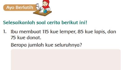 Ibu Membuat 115 Kue Lemper, 85 Kue Lapis, dan 75 Kue Donat, Berapa Jumlah Kue Seluruhnya