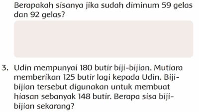 Jumlah Minuman Mula-Mula 336 Gelas, Berapakah Sisanya Jika Sudah Diminum 59 Gelas dan 92 Gelas