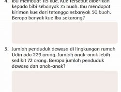 Jawab: Jumlah Penduduk Dewasa Di Lingkungan Rumah Udin Ada 229 Orang Jumlah Anak-Anak Lebih Sedikit