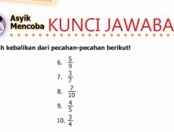 Kunci Jawaban Matematika Kelas 5 Halaman 26 Carilah Kebalikan Dari Pecahan-pecahan Berikut