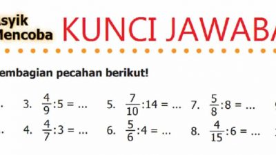 Kunci Jawaban Matematika Kelas 5 Halaman 28 Kerjakan pembagian pecahan berikut 56 2