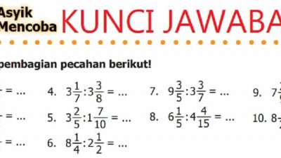 Kunci Jawaban Matematika Kelas 5 Halaman 30 Kerjakan Pembagian Pecahan berikut 4 15