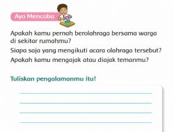 Pengalaman Mengajak Atau Diajak Teman Untuk Mengikuti Acara Olahraga! Tema 1 Kelas 2