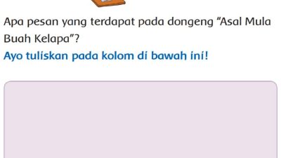 Pesan yang Terdapat Pada Dongeng Asal Mula Buah Kelapa Tema 2 Kelas 3 Halaman 23