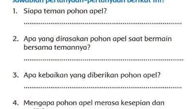 Siapa Teman Pohon Apel? Kunci Jawaban Tema 2 Kelas 3 Halaman 4