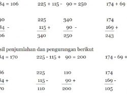 Jawab: Tentukan Hasil Penjumlahan dan Pengurangan Berikut! 138 + 52 – 84 = Kelas 2 Halaman 160