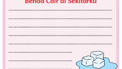 Benda Cair di Sekitarku, Tuliskan Hasil Pengamatanmu! Tema 2 Kelas 2 Halaman 74