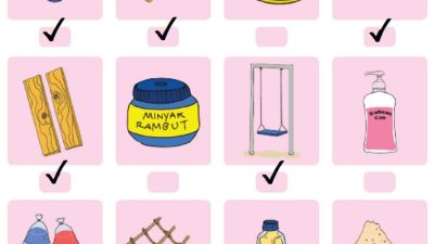 Kelompokkanlah benda berikut dengan memberikan tanda centang (✓) pada gambar yang merupakan benda padat