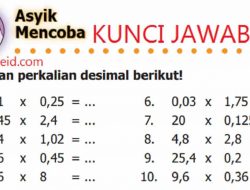 Kunci Jawaban Matematika Kelas 5 Halaman 35 Kerjakan Perkalian Desimal Berikut 0,1 x 0,25