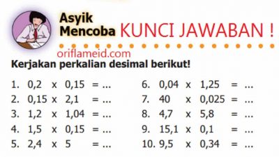 Kunci Jawaban Matematika Kelas 5 Halaman 36 Kerjakan perkalian desimal berikut 0,2 x 0,15