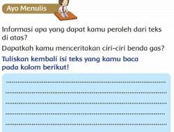 Tuliskan Kembali Isi Teks yang Kamu Baca Tentang Benda Gas Pada Kolom Berikut! Kelas 2 Halaman 85