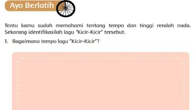 Bagaimana Tempo Lagu Kicir-Kicir Tema 8 Kelas 4 Halaman 57 Jawaban Soal