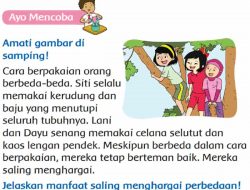 Jelaskan Manfaat Saling Menghargai Perbedaan Tuliskan Jawabanmu Pada Tempat Tersedia Tema 7 Kelas 3 Halaman 95