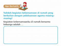 Kegiatan Kebersamaanku Di Rumah Bersama Keluarga Adalah Tulislah Berkaitan dengan Pelaksanaan Agama Masing-Masing