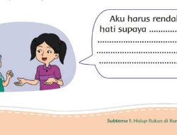 Aku Harus Rendah Hati Supaya Tema 1 Kelas 2 Halaman 23 Kunci Jawaban Tematik