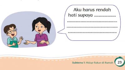 Aku Harus Rendah Hati Supaya Tema 1 Kelas 2 Halaman 23