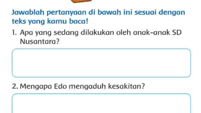 Apa yang Sedang Dilakukan Oleh Anak-Anak SD Nusantara Halaman 77 Tema 1 Kelas 2 SD MI