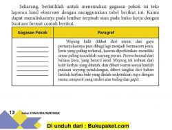 Kunci Jawaban Bahasa Indonesia Kelas 10 Halaman 12 13 14 Kegiatan 2 Gagasan Pokok Paragraf