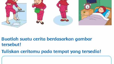 Buatlah Suatu Cerita Berdasarkan Gambar Tersebut Halaman 93 Tema 1 Kelas 3 SD MI