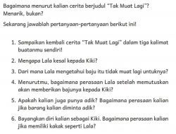 Kunci Jawaban Bahasa Indonesia Kelas 4 Halaman 6 Cerita Tak Muat Lagi Kurikulum Merdeka Belajar