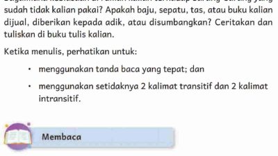 Kunci Jawaban Bahasa Indonesia Kelas 4 Halaman 9 Kebiasaan Di Rumah Menggunakan Kalimat Transitif dan Intransitif