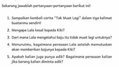 Sampaikan Kembali Cerita Tak Muat Lagi dalam Tiga Kalimat Buatanmu Sendiri