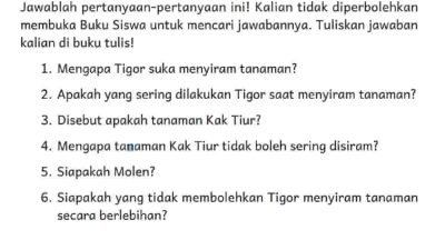 Siapakah Molen Siapakah yang Tidak Membolehkan Tigor Menyiram Tanaman Secara Berlebihan