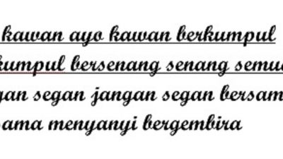 Tuliskan Salah Satu Syair Lagu Anak yang Berisi Ajakan