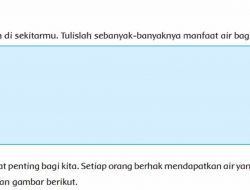 Amatilah Di Sekitarmu Tulislah Sebanyak-Banyaknya Manfaat Air Bagi Kamu Tema 2 Kelas 4 Halaman 12