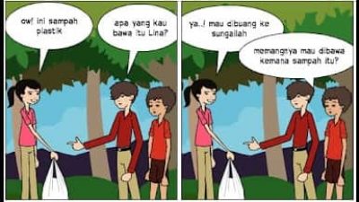 Contoh Komik Sederhana yang Mengetengahkan Tentang Interaksi yang Dilakukan Manusia Tema 3 Kelas 5
