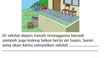 Di Sekitar Depan Rumah Tetanggamu Banyak Sampah Juga Kaleng Bekas Berisi Air Hujan