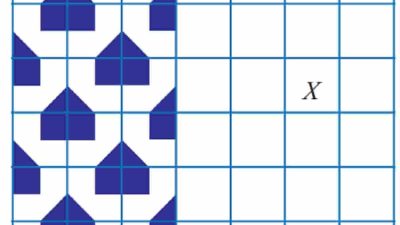 Jika pola pada gambar berikut dilanjutkan terus menerus